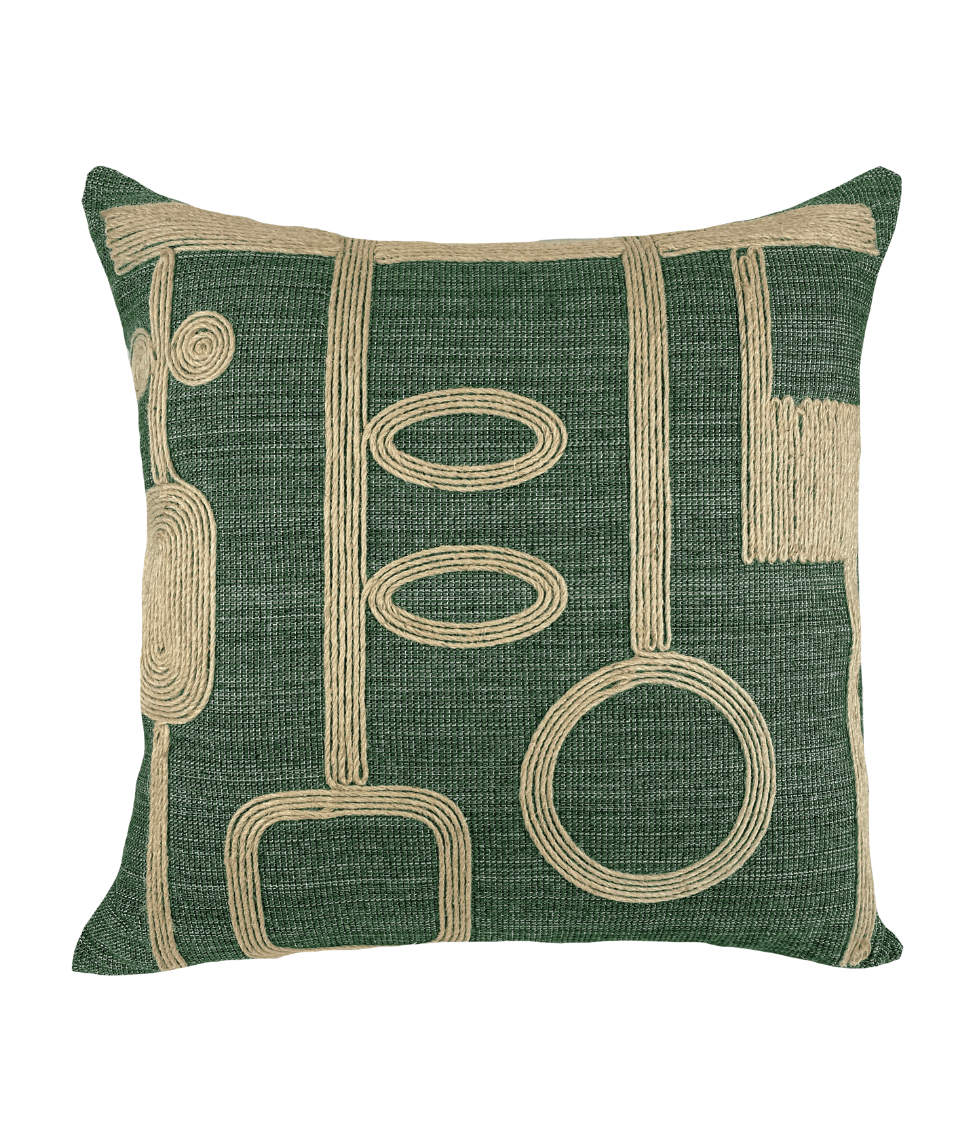 ALM LINHO VERDE 52X52 C/APLIQ RAMI MOD 1
