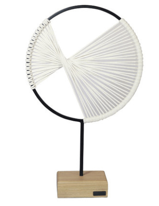 ESCULTURA MACRAMÊ MANDALA 40x11X61CM
