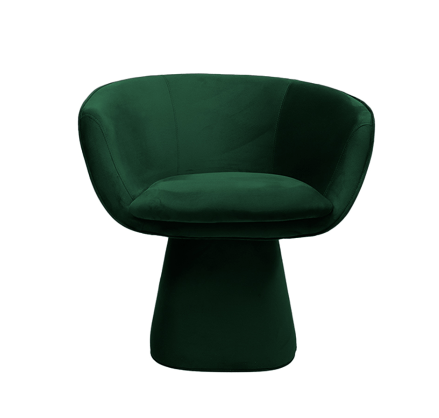 CADEIRA PLATNER SOFT VELUDO VERDE GOLD 80x78x56cm