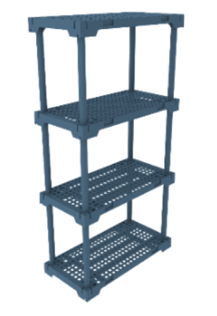 POLY4 - Estante POLY com 4 Prateleiras