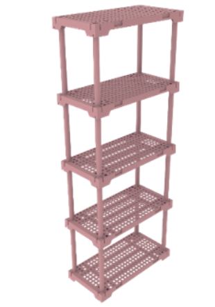 POLY5 - Estante POLY com 5 Prateleiras