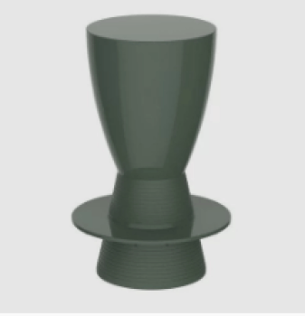 Banqueta TINN colorida - Cone Inferior Polipropileno + Suporte de Pés Polipropileno + Taça Grande Superior com Tampa Polipropileno