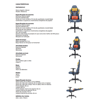 Cadeira Gamer Pro DC - Wolverine