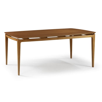 MESA DE JANTAR NORIN 220cm TAMPO EM VIDRO