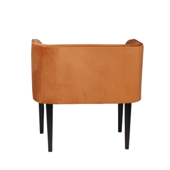 POLTRONA BAIXA ARREDONDADA NEW VELUDO COBRE 67x53x66cm